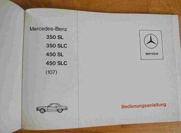 Bedienungsanleitung Mercedes-Benz R107 C107