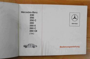Bedienungsanleitung Mercedes W114