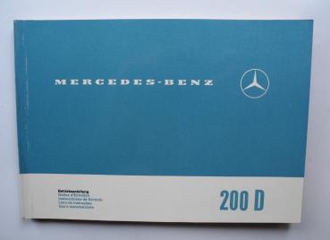 1105843196 Betriebsanleitung Mercedes-Benz 200D W110