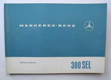 Mercedes 109 300sel 1095840096 Operating manual