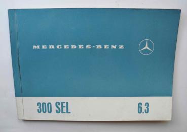 1095840796 Betriebsanleitung Mercedes-Benz W109 300SEL6.3