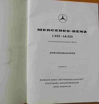 Betriebsanleitung Mercedes-Benz L322 LA322