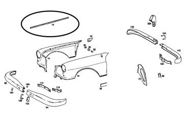 1108810095 Intermediate layer between front mudguard and wheel installation