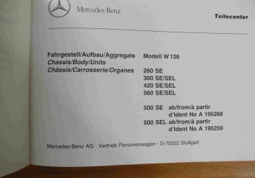 Bildkatalog Mercedes W126