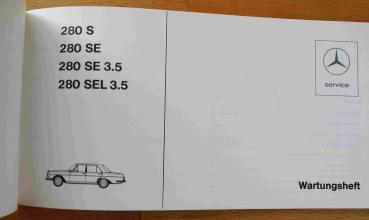 Neues Wartungsheft Originaldruck Mercedes W108