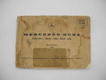 Bildkatalog W110 Typ 190c-190Dc-200-200D-230 1965