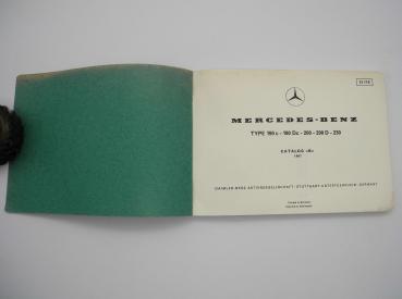 Preview: Bildkatalog W110 Typ 190c-190Dc-200-200D-230 1967