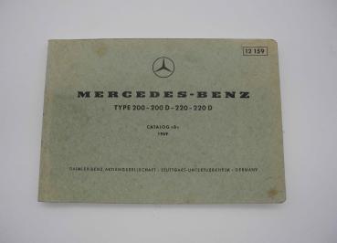 Bildkatalog W115 Typ 200-200D-220-220D 1969