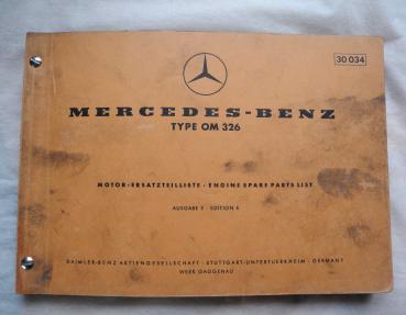 Motor-Ersatzteilliste Type OM326 Ausgabe E Juli 1960