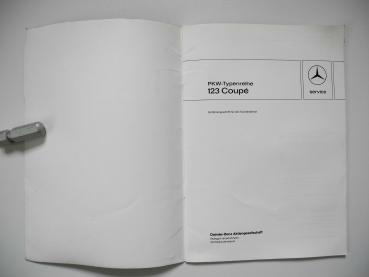 Preview: Kundendienst-Heft W123 Coupe