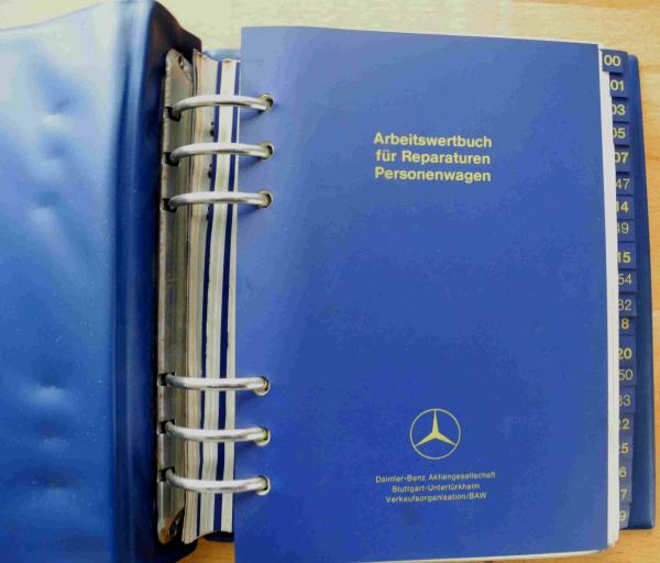 Arbeitswertbuch für Reparaturen Mercedes-Benz Personenwagen W116 W107