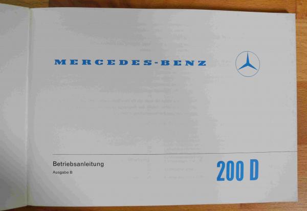 Betriebsanleitung Mercedes-Benz W110 Heckflosse Typ 200D