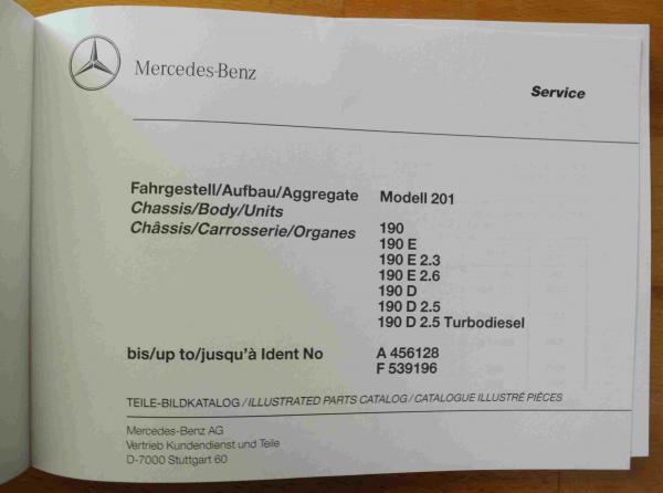 Bildkatalog Mercedes-Benz W201