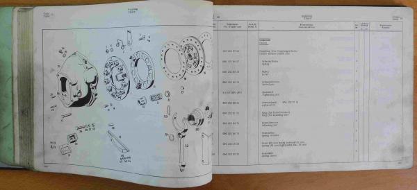 Ersatzteilkatalog Ersatzteilliste Bildkatalog Mercedes-Benz Ponton W121 190D