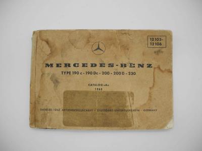 Bildkatalog W110 Typ 190c-190Dc-200-200D-230 1965