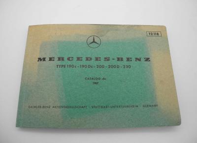 Bildkatalog W110 Typ 190c-190Dc-200-200D-230 1967