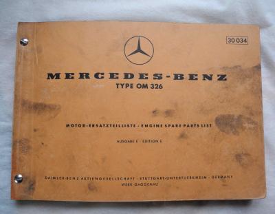 Motor-Ersatzteilliste Type OM326 Ausgabe E Juli 1960