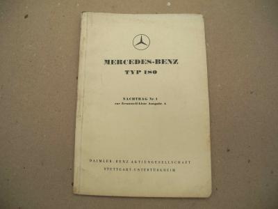 Nachtrag 1 Ausgabe A zur Ersatzteilliste Typ 180